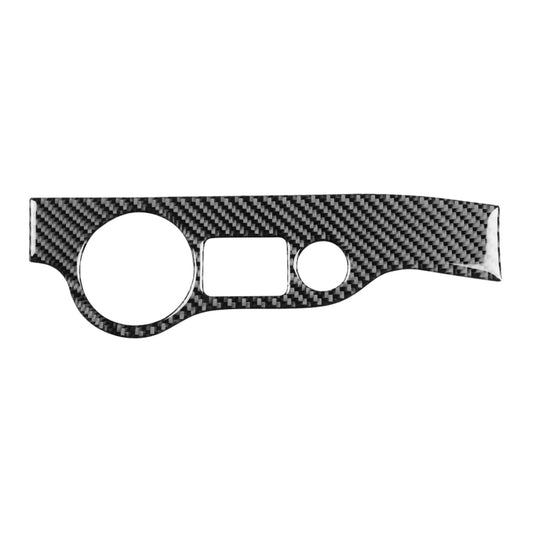 Carbon Fiber Car Headlight Switch Panel Decorative Sticker for Dodge Challenger 2015 to Now, Left Driving, Headlight Switch Panel