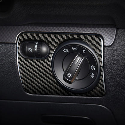 Carbon Fiber Car Headlight Switch Panel Decorative Sticker for Volkswagen Golf 6 2008-2012, Right Driving, Headlight Switch Panel, Right Driving