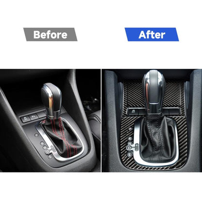 Carbon Fiber Car Ashtray Panel Decorative Sticker for Volkswagen Golf 6 2008-2012, Ashtray Panel