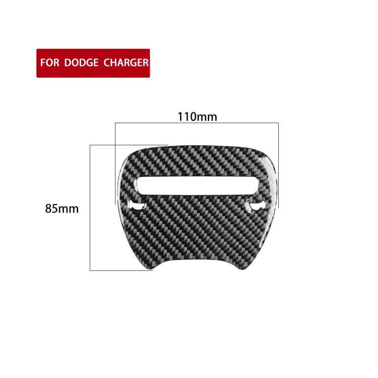 Carbon Fiber Car Steering Wheel Logo Decorative Sticker for Dodge Challenger 2015 to Now, Left Driving, Steering Wheel Logo
