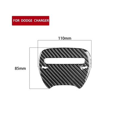 Carbon Fiber Car Steering Wheel Logo Decorative Sticker for Dodge Challenger 2015 to Now, Left Driving, Steering Wheel Logo