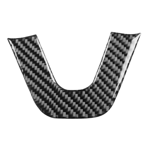 Carbon Fiber Car Steering Wheel Chin Decorative Sticker for Dodge Challenger 2015 to Now, Left Driving, Steering Wheel Chin