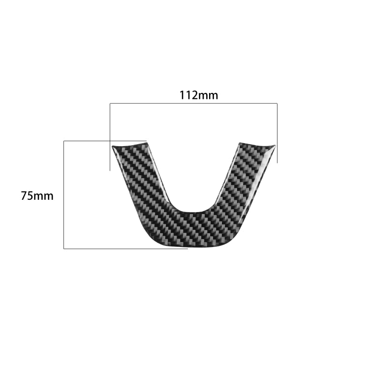 Carbon Fiber Car Steering Wheel Chin Decorative Sticker for Dodge Challenger 2015 to Now, Left Driving, Steering Wheel Chin