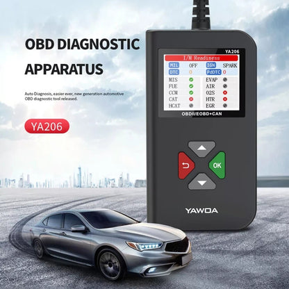 YA206 Car Code Reader OBD2 Fault Detector Diagnostic Tool, YA206