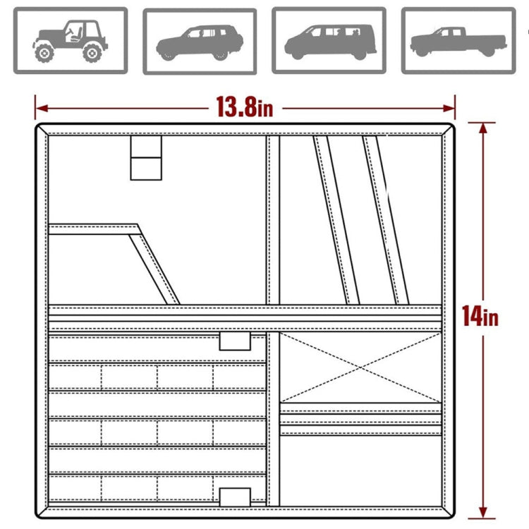 Car Sun Visor Storage Bag Glasses Frame Bill Clip