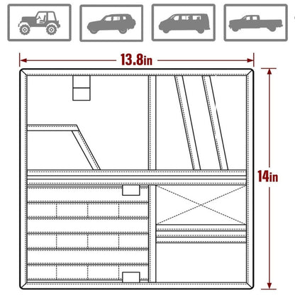 Car Sun Visor Storage Bag Glasses Frame Bill Clip