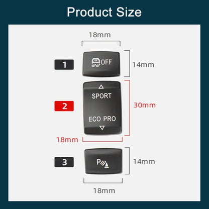 For BMW 3 Series Left Driving Car Central Control Multi-function ESP Button 6131 9252 912, ESP Button (Black), ESP Button (Red)