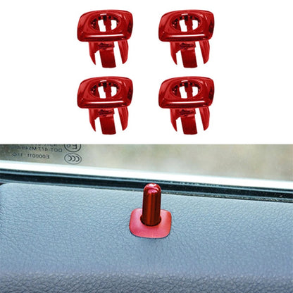 For BMW 5 Series 2011-2017 4 in 1 Car Interior Door Window Trim Panel Locking Knob Button Cover 5142 9171 769, Red, Silver, Gold, Blue