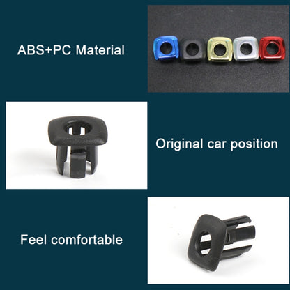 For BMW 5 Series 2011-2017 4 in 1 Car Interior Door Window Trim Panel Locking Knob Button Cover 5142 9171 769, Gold, Blue, Red, Silver