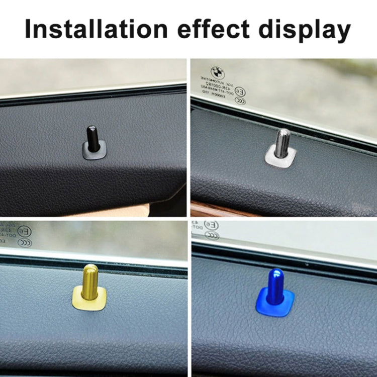 For BMW 5 Series 2011-2017 4 in 1 Car Interior Door Window Trim Panel Locking Knob Button Cover 5142 9171 769, Gold, Blue, Red, Silver