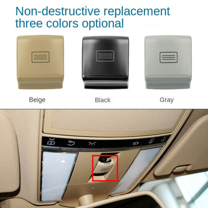 For Mercedes-Benz W221 2006-2013 Left Driving Car Sunroof Switch Button Dome Light Button, For Mercedes-Benz W221(Beige), For Mercedes-Benz W221(Black), For Mercedes-Benz W221(Grey)