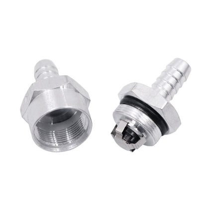 Car 6mm Aluminium Alloy Fuel Petrol One Way Non Return Check Valve, 6mm Silver