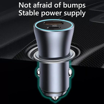 PD 20W Aluminum Alloy Dual Interface Car Fast Charger