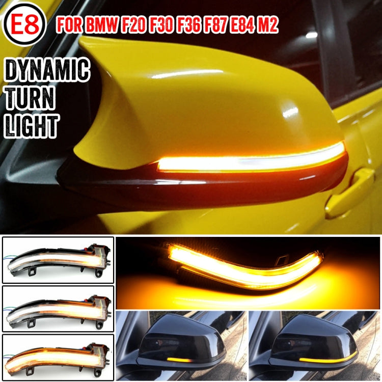 1 Pair For BMW 3 Series F20 Car Dynamic LED Turn Signal Light Rearview Mirror Flasher Water Blinker, For BMW 3 Series F20 (Transparent), For BMW 3 Series F20 (Transparent Black)