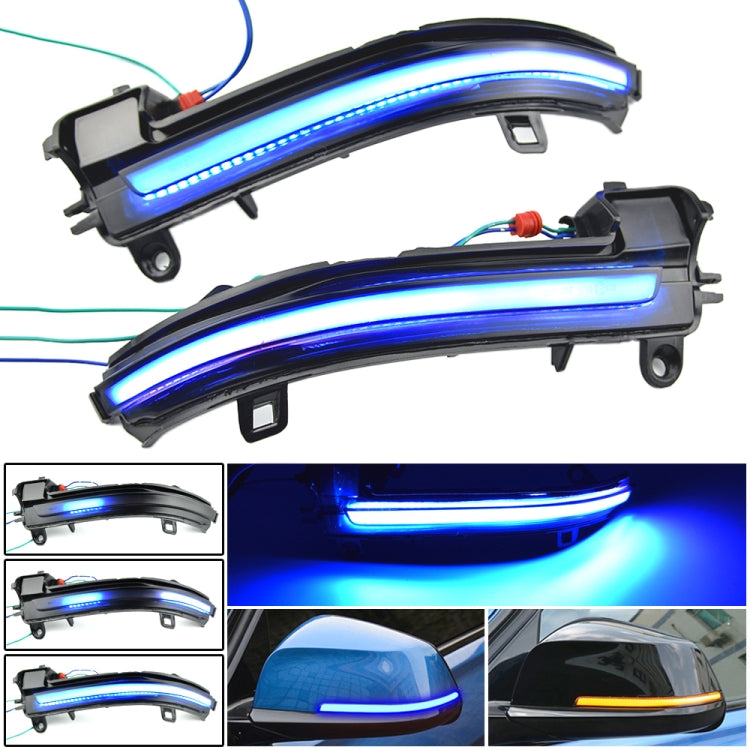 1 Pair For BMW 3 Series F20 Car Dynamic LED Turn Signal Light Rearview Mirror Flasher Water Blinker, For BMW 3 Series F20 (Blue)