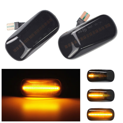 2pcs For Honda Civic 2001-2015 Car Dynamic LED Fender Side Light 34301-S5H-T02, For Honda Civic 2001-2015 (Transparent Black), For Honda Civic 2001-2015 (Transparent)