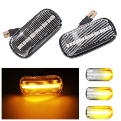 2pcs For Honda Civic 2001-2015 Car Dynamic LED Fender Side Light 34301-S5H-T02, For Honda Civic 2001-2015 (Transparent Black), For Honda Civic 2001-2015 (Transparent)