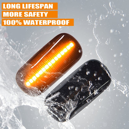 2pcs For Honda Civic 2001-2015 Car Dynamic LED Fender Side Light 34301-S5H-T02, For Honda Civic 2001-2015 (Transparent Black), For Honda Civic 2001-2015 (Transparent)