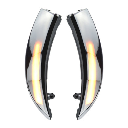 1 Pair For Ford Fiesta 2008-2017 Car Dynamic LED Turn Signal Light Rearview Mirror Flasher Water Blinker, For Ford Fiesta 2008-2017 (Transparent Black)