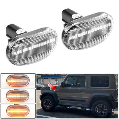 2pcs For Suzuki Jimny JB64W 2018/07- Car Dynamic LED Fender Side Light, For Suzuki Jimny JB64W 2018/07- (Transparent), For Suzuki Jimny JB64W 2018/07- (Transparent Black)