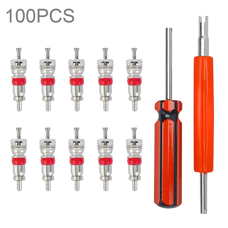 100 in 1 Car / Motorcycle Tire Valve Core Repair Kit, 100 in 1