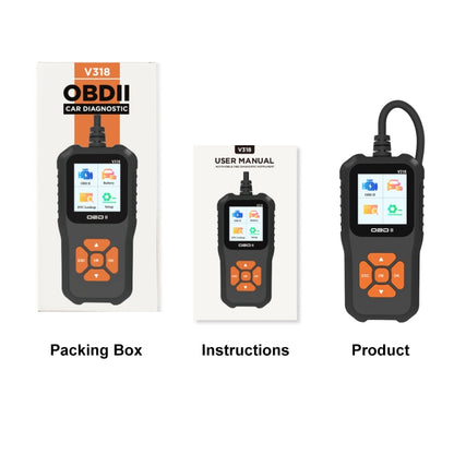 V318 Car OBD2 Color Screen Diagnostic Tool Code Reader, V318