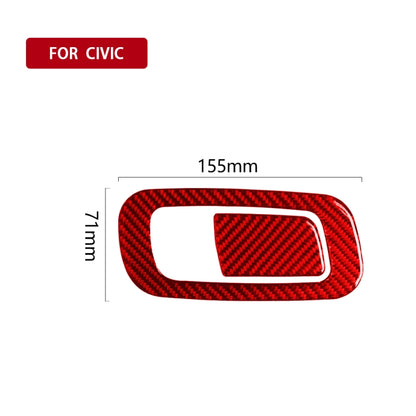Car Carbon Fiber Storage Box Switch Frame Decorative Sticker for Honda Tenth Generation Civic 2016-2019, Right Drive, Storage Box Switch Frame Right Drive