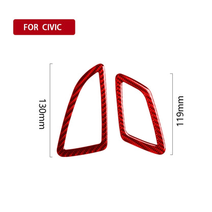 Car Carbon Fiber Dashboard Air Outlet Decorative Sticker for Honda Tenth Generation Civic 2016-2019, Right Drive, Dashboard Air Outlet Right Drive