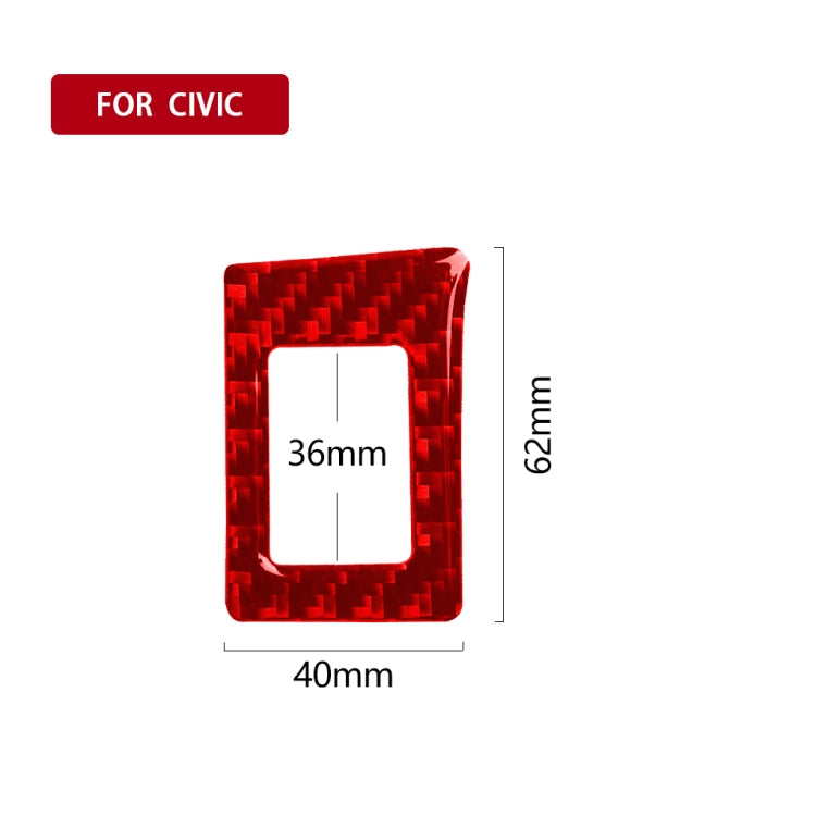 Car Carbon Fiber Double Flash Light Decorative Sticker for Honda Tenth Generation Civic 2016-2019, Right Drive, Double Flash Light  Right Drive