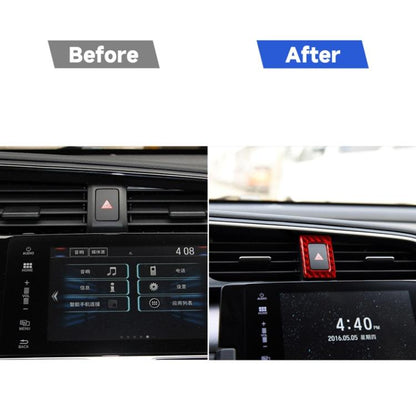 Car Carbon Fiber Double Flash Light Decorative Sticker for Honda Tenth Generation Civic 2016-2019, Left Drive, Double Flash Light Left Drive