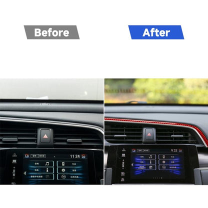 Car Carbon Fiber Above the Central Control Air Outlet Decorative Sticker for Honda Tenth Generation Civic 2016-2019, Left Drive, Above the Central Control Air Outlet Left Drive