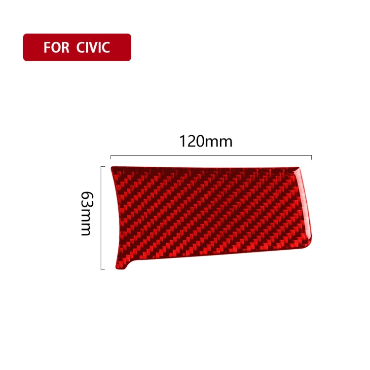 Car Carbon Fiber Central Control Left Decorative Sticker for Honda Tenth Generation Civic 2016-2019, Right Drive, Central Control Left Sticker Right Drive