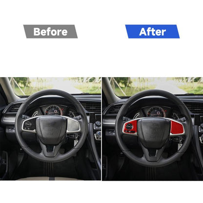 Car Carbon Fiber Steering Wheel Button Low Configuration Decorative Sticker for Honda Tenth Generation Civic 2016-2019, Left and Right Drive Universal, Steering Wheel Button Low Configuration