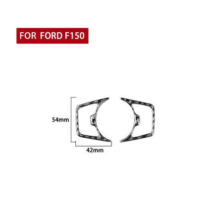 Car Carbon Fiber Headlight Switch Decorative Sticker for Ford F150 2017-2020, Left and Right Drive Universal, Headlight Switch