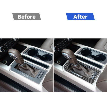 Car Carbon Fiber Gear Panel A Decorative Sticker for Ford F150 2017-2020, Left Drive, Gear Panel A, Left Drive