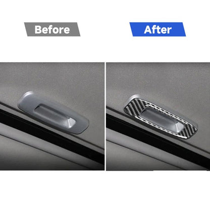 Car Carbon Fiber Skylight Handle Decorative Sticker for Mitsubishi Lancer EVO (DE/ES) 2008-2015, Left and Right Drive Universal, Skylight Handle (DE/ES)