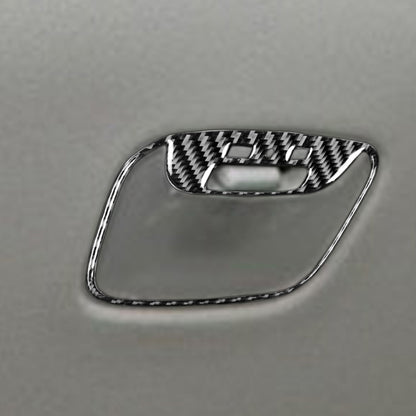 Car Carbon Fiber Rear Roof Reading Light Decorative Sticker for Mitsubishi Lancer EVO 2008-2015, Left and Right Drive Universal, Rear Roof Reading Light