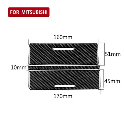3 PCS Car Carbon Fiber Storage Box Decorative Sticker for Mitsubishi Lancer EVO (Only GT / GTS) 2010-2015, Left and Right Drive Universal, Storage Box