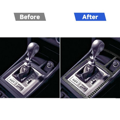 Car Carbon Fiber Manual Gearbox Decorative Sticker for Mitsubishi Lancer EVO (Only DE / ES) 2008-2015, Left and Right Drive Universal, Manual Gearbox (Only DE / ES)