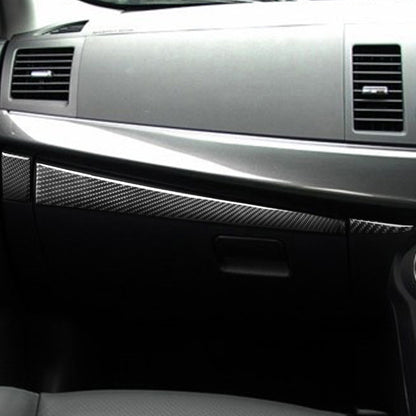 Car Carbon Fiber Passenger Side Glove Box Decorative Sticker for Mitsubishi Lancer EVO 2008-2015, Right Drive, Passenger Side Glove Box, Right Drive