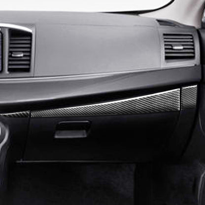 Car Carbon Fiber Passenger Side Glove Box Decorative Sticker for Mitsubishi Lancer EVO 2008-2015, Left Drive, Passenger Side Glove Box, Left Drive