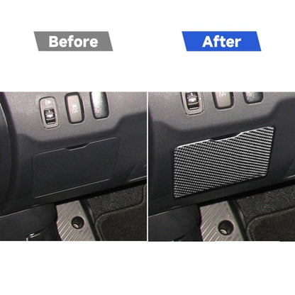 Car Carbon Fiber Driver Storage Box Decorative Sticker for Mitsubishi Lancer EVO 2008-2015, Left and Right Drive Universal, Driver Storage Box