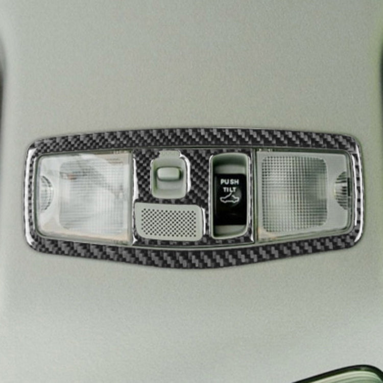 Car Carbon Fiber Roof Front Reading Light with Sunroof Decorative Sticker for Mitsubishi Lancer EVO 2008-2015, Left and Right Drive Universal, Roof Front Reading Light with Sunroof