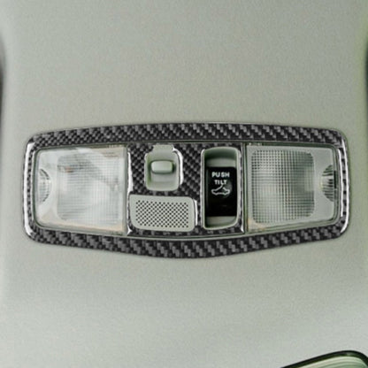 Car Carbon Fiber Roof Front Reading Light with Sunroof Decorative Sticker for Mitsubishi Lancer EVO 2008-2015, Left and Right Drive Universal, Roof Front Reading Light with Sunroof