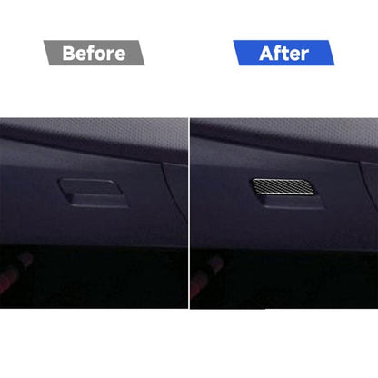 Car Carbon Fiber Passenger Side Storage Box Decorative Sticker for Mitsubishi Lancer EVO 2008-2015, Left and Right Drive Universal, Passenger Side Storage Bo