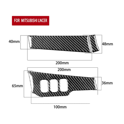 3 PCS Car Carbon Fiber Driver Light + Dashboard Decorative Sticker for Mitsubishi Lancer EVO 2008-2015, Left Drive, Driver Light + Dashboard