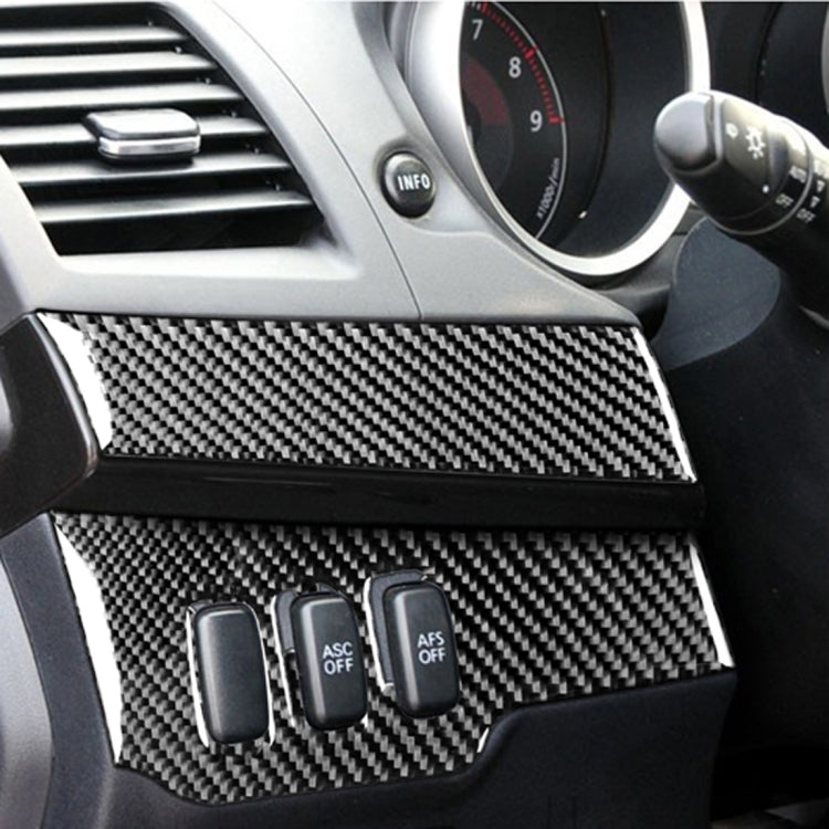 3 PCS Car Carbon Fiber Driver Light + Dashboard Decorative Sticker for Mitsubishi Lancer EVO 2008-2015, Left Drive, Driver Light + Dashboard