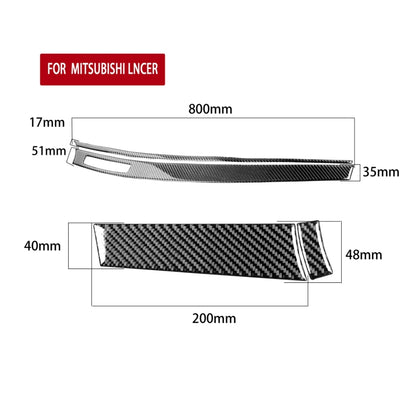 4 PCS Car Carbon Fiber Dashboard Panel Decorative Sticker for Mitsubishi Lancer EVO 2008-2015, Left Drive, Dashboard Panel