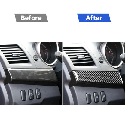 2 PCS Car Carbon Fiber Driver Dashboard Panel Decorative Sticker for Mitsubishi Lancer EVO 2008-2015, Left Drive, Driver Dashboard