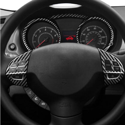 6 PCS Car Carbon Fiber Speedometer + Steering Wheel Buttons Decorative Sticker for Mitsubishi Lancer DE ES GTS 2008-2015, Left and Right Drive Universal, Speedometer + Steering Wheel Buttons